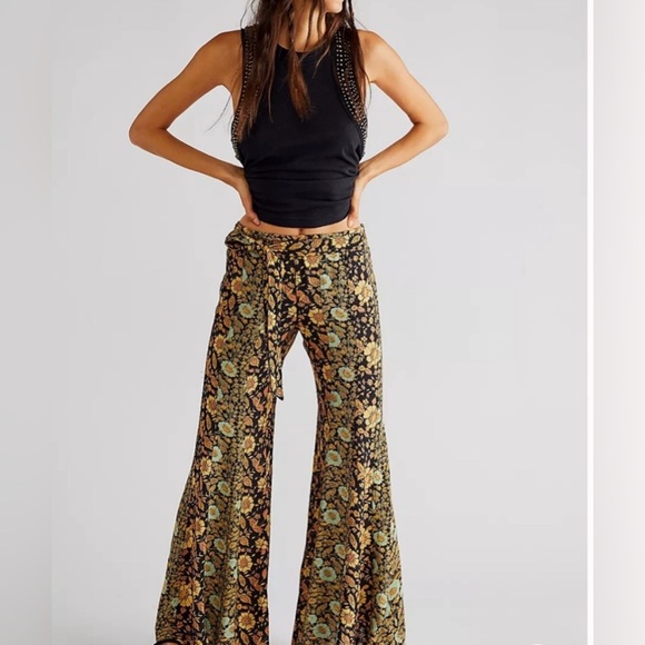 Free People Bali Sultry Boho Flare Pant Sz Large **NWT - Picture 11 of 12